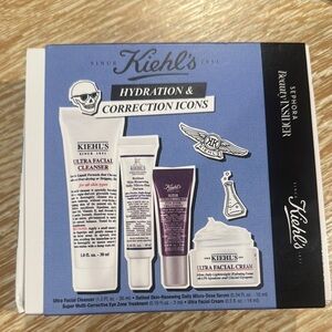 Kiehl's Skincare Trio with Blue and Purple Packaging
